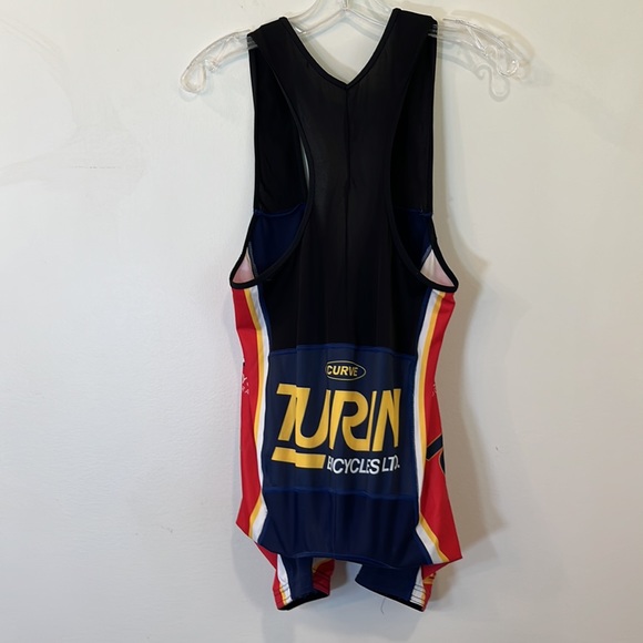 Curve Cycling Bib Shorts Overall Sz. L. Mesh Fabric Upper, Padded Vented SeatEUC - Picture 2 of 7